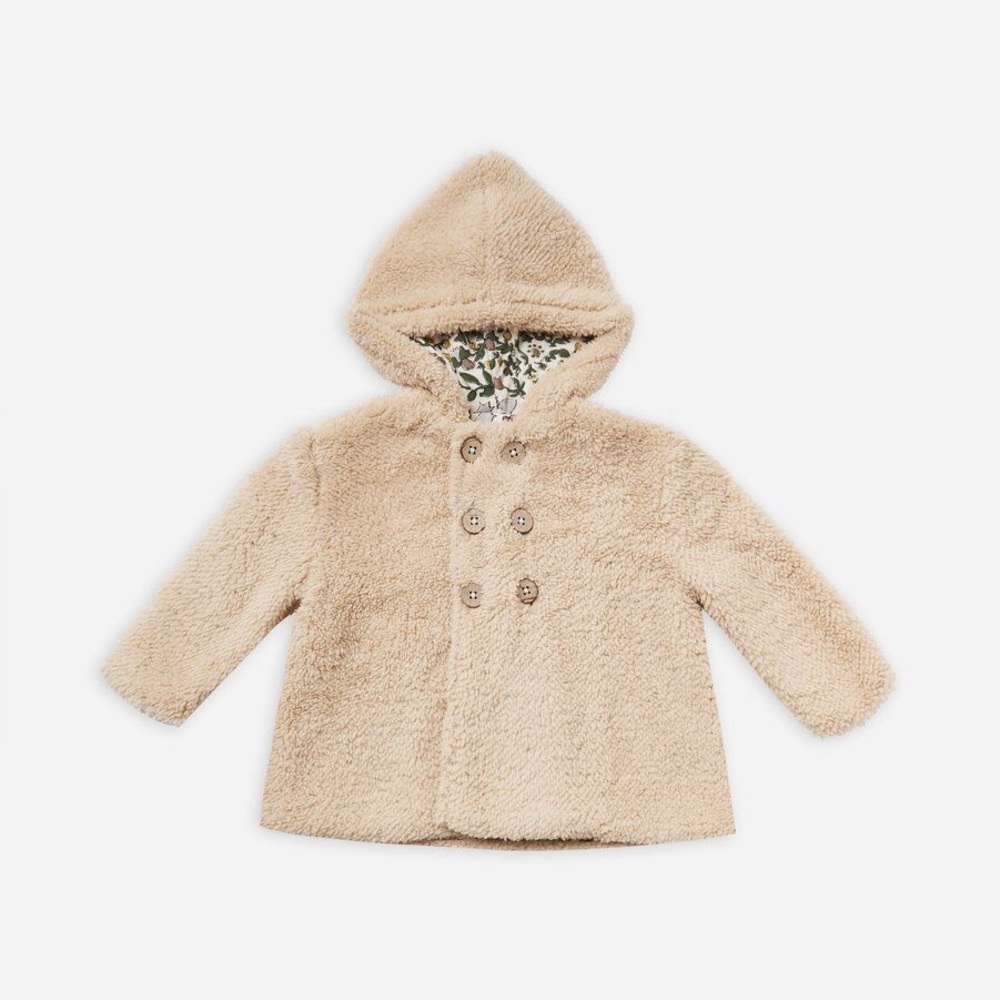 Rylee & Cru Double Breasted Shearling Fuzzy Teddy Coat
